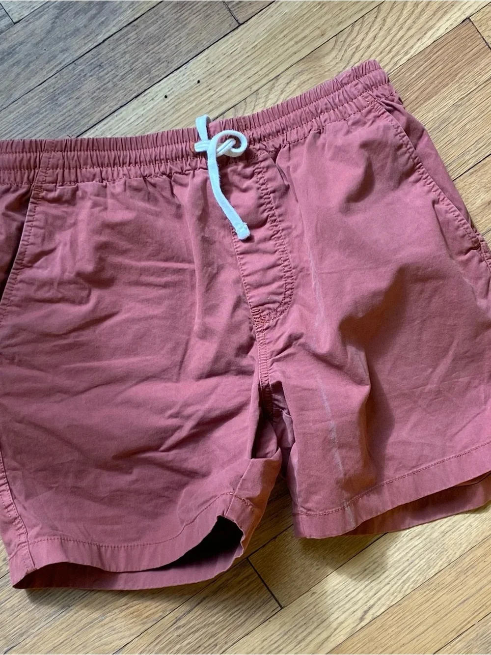 J. Crew Men's Flat Front Dock Drawstring Shorts - Salmon